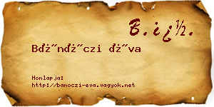 Bánóczi Éva névjegykártya