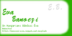 eva banoczi business card
